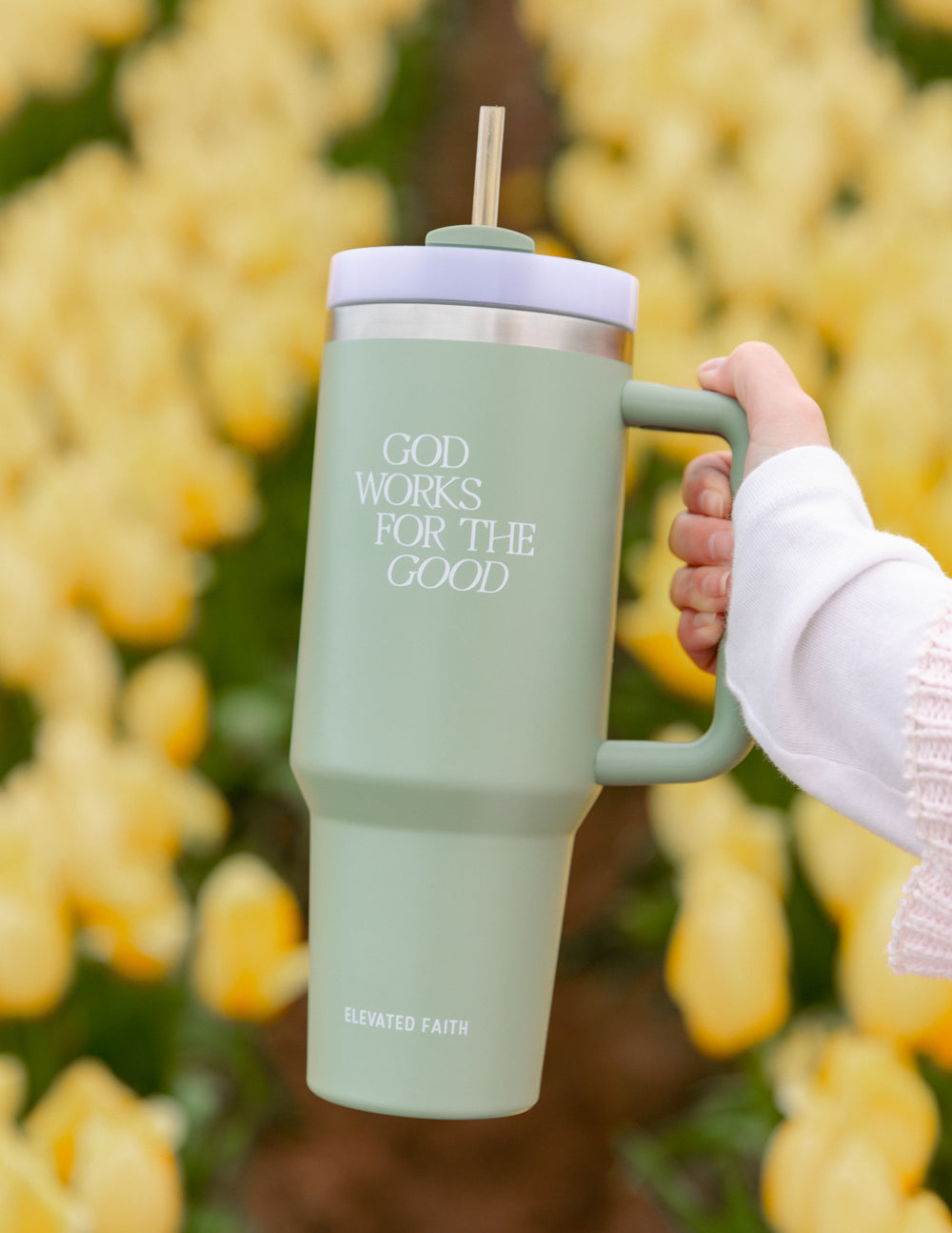 God Works for the Good 40 oz Stainless Steel Tumbler