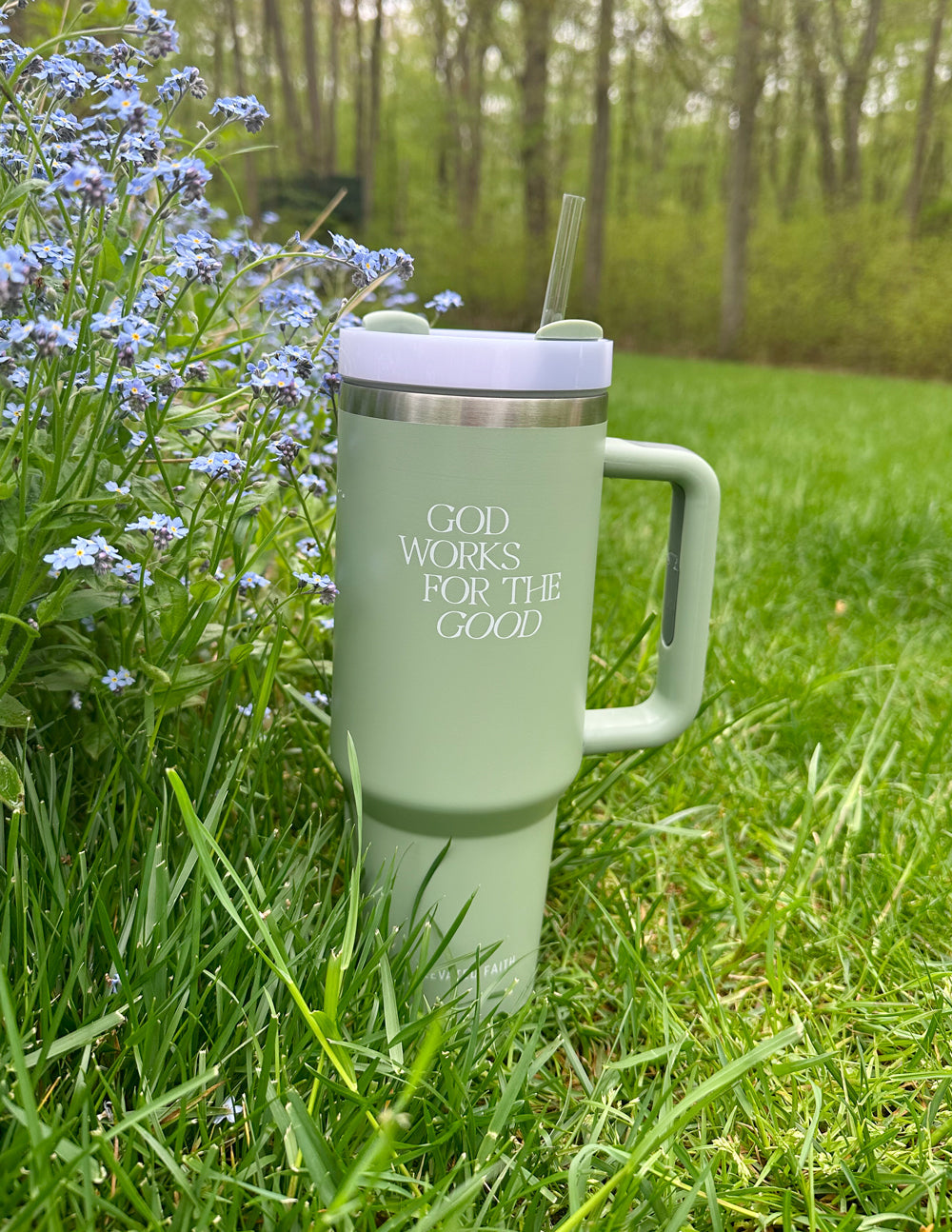 God Works for the Good 40 oz Stainless Steel Tumbler