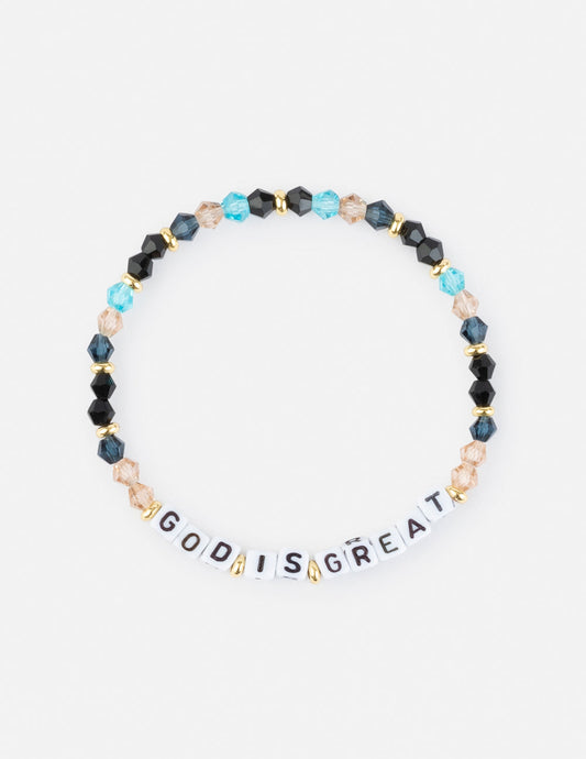 God is Great Letter Bracelet Faith Reminder Bracelet