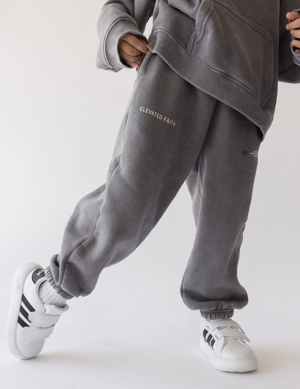 Kids Oversized Sweatpant Grey Mist God of Miracles
