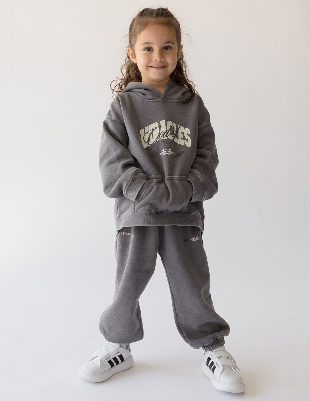 Kids Oversized Sweatpant Grey Mist God of Miracles