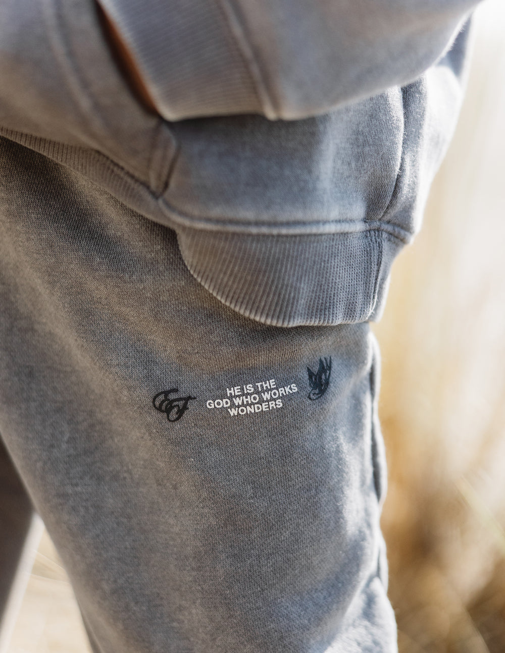 Kids Oversized Sweatpant Grey Mist God of Miracles