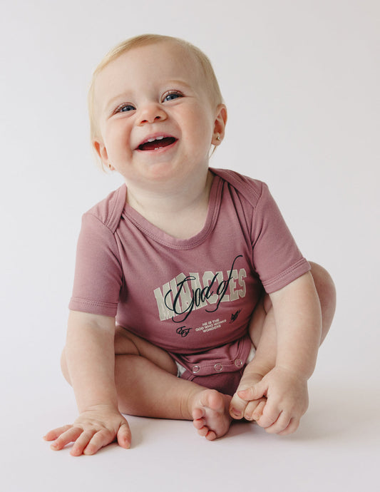 God of Miracles Vintage Rose Bamboo Onesie