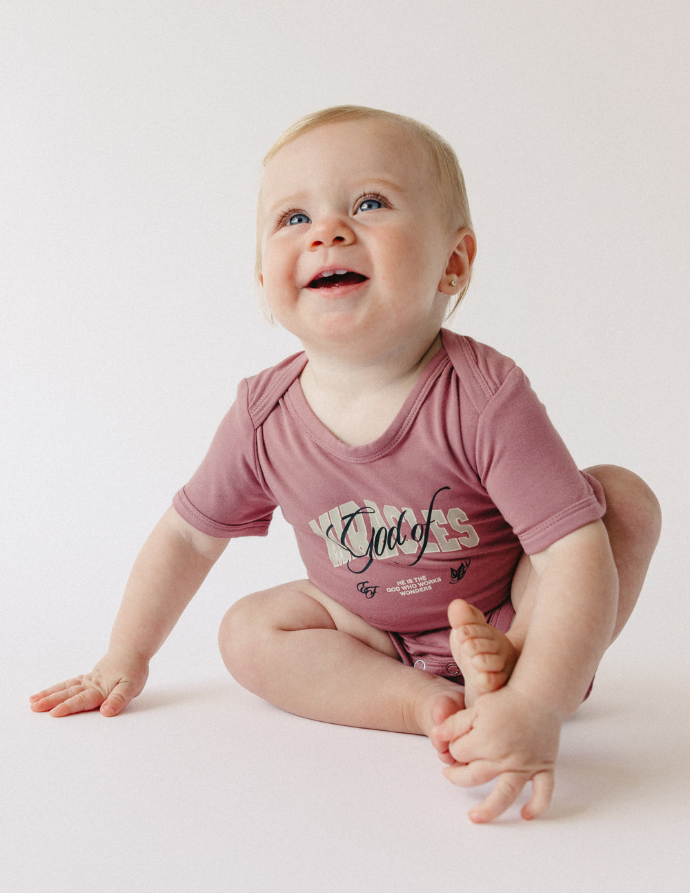 God of Miracles Vintage Rose Bamboo Onesie