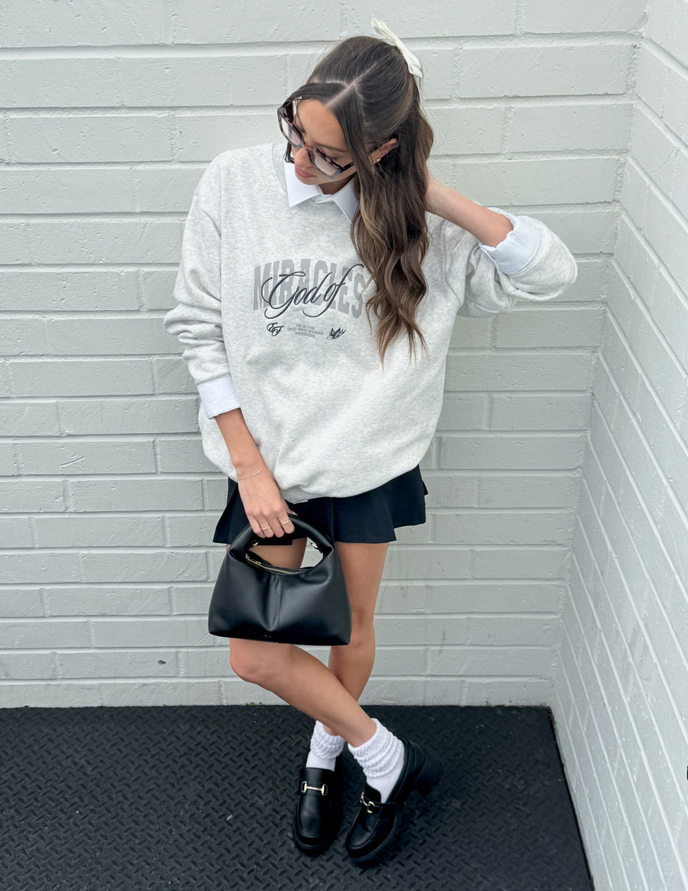 God of Miracles Heather Grey Unisex Crewneck