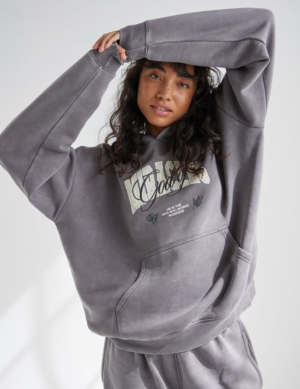 God of Miracles Grey Mist Unisex Hoodie