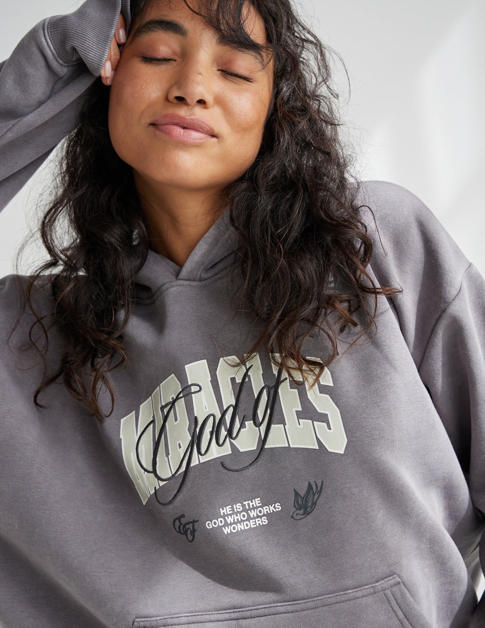 God of Miracles Grey Mist Unisex Hoodie
