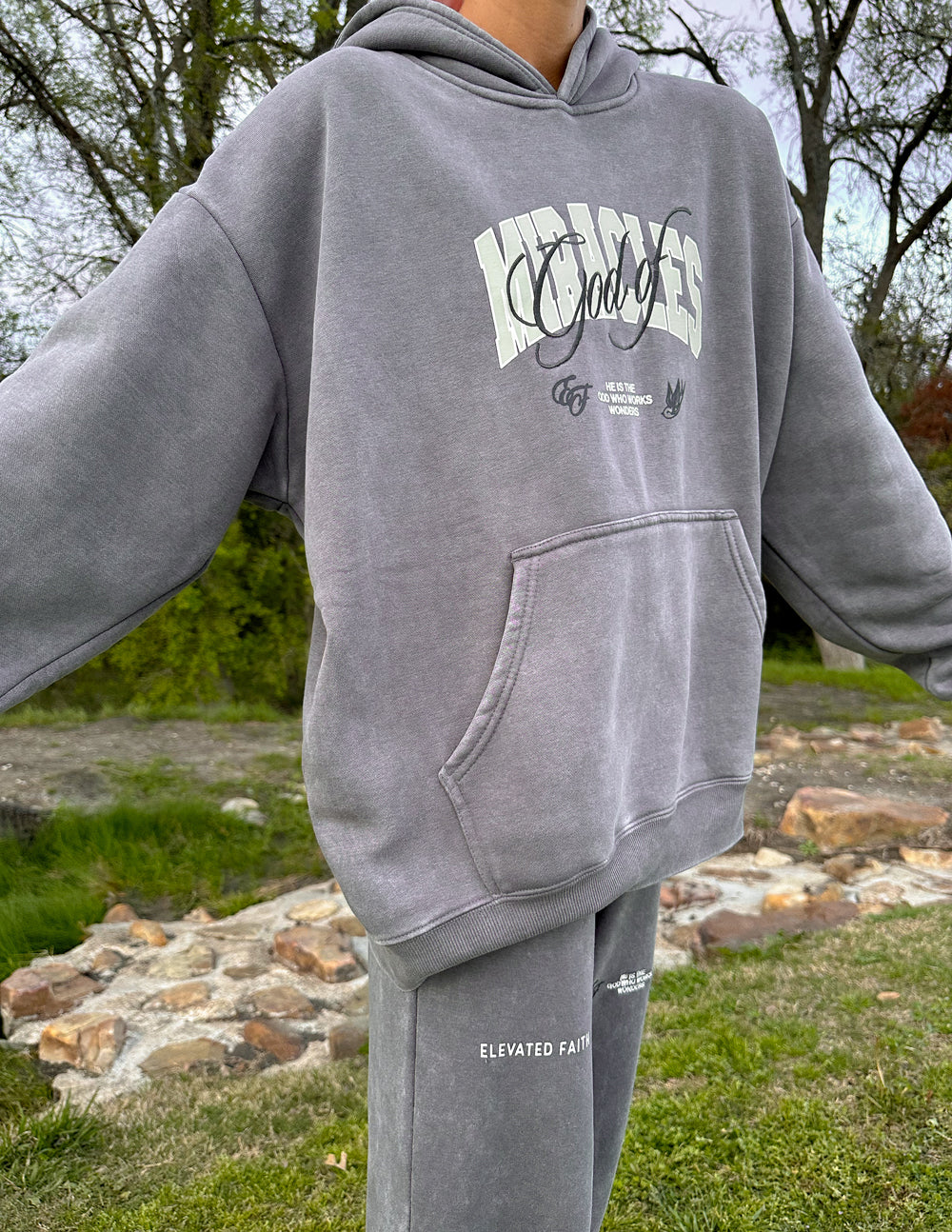 God of Miracles Grey Mist Unisex Hoodie