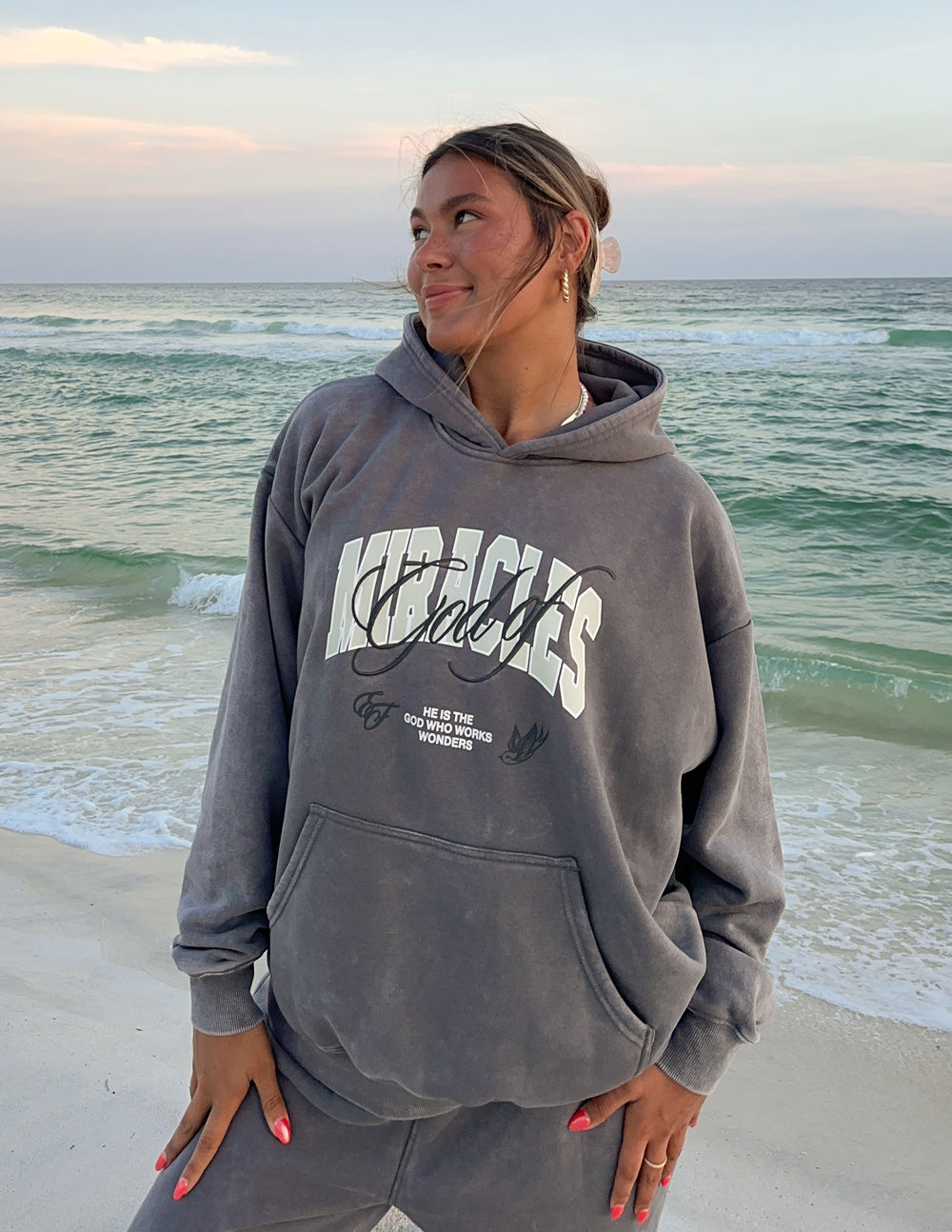 God of Miracles Grey Mist Unisex Hoodie