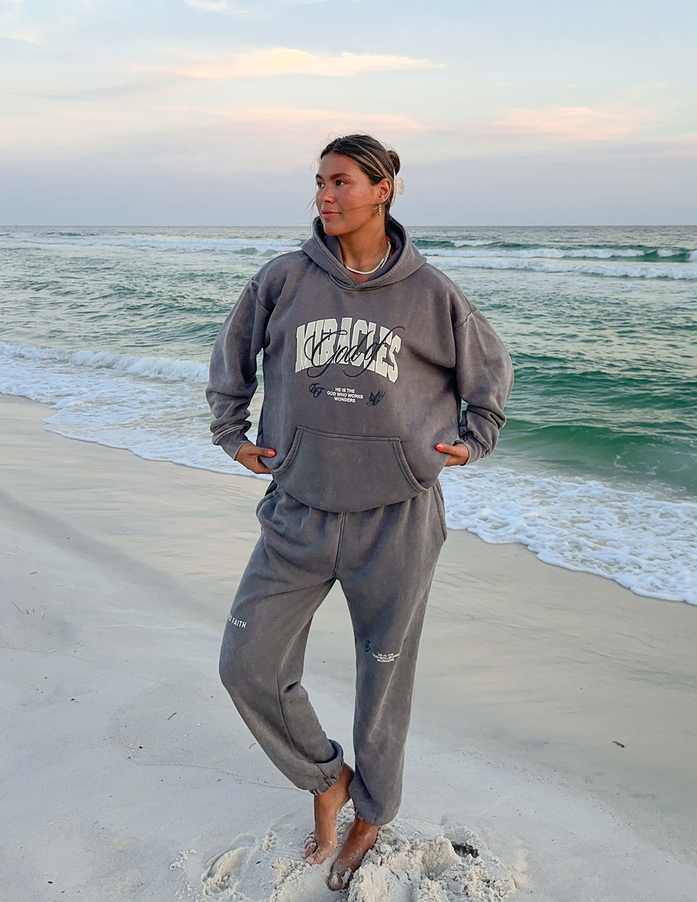 God of Miracles Grey Mist Unisex Hoodie