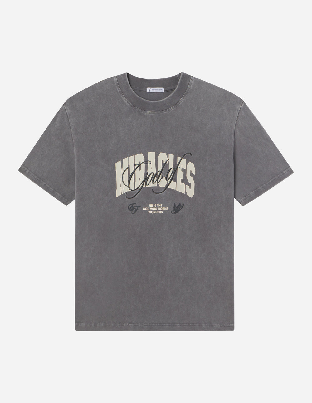 God of Miracles Grey Mist Unisex Tee