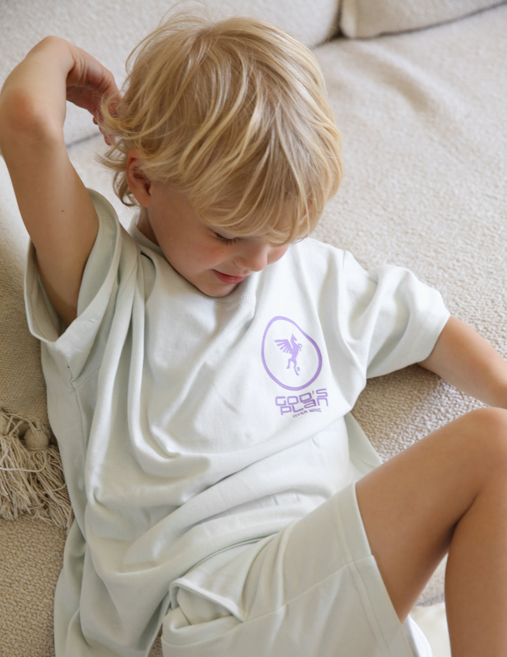 God's Plan Racing Kids Tee Oversized Fit Kids T-Shirt