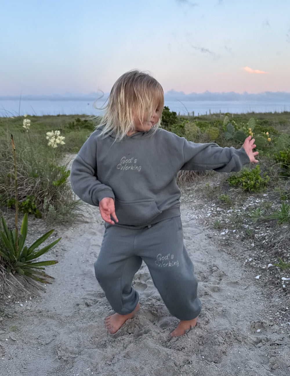 God's Still Working Kids Hoodie Oversized Fit Kids Hoodie Elevated Faith