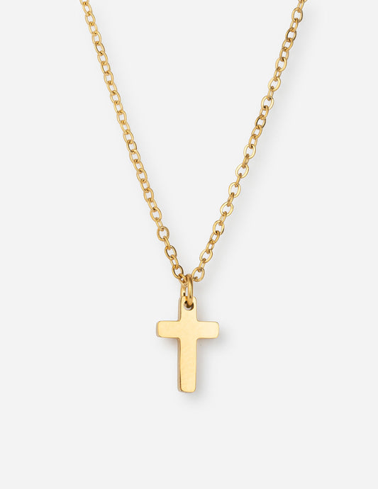 Gold Cross Dainty Necklace Elevated Faith