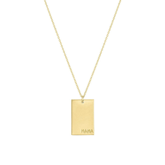 Goldie 14k Gold Filled 'MAMA' Rectangle Necklace