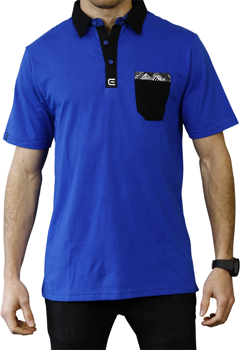 Rockwell Tri-Blend Pocket Polo - Blue