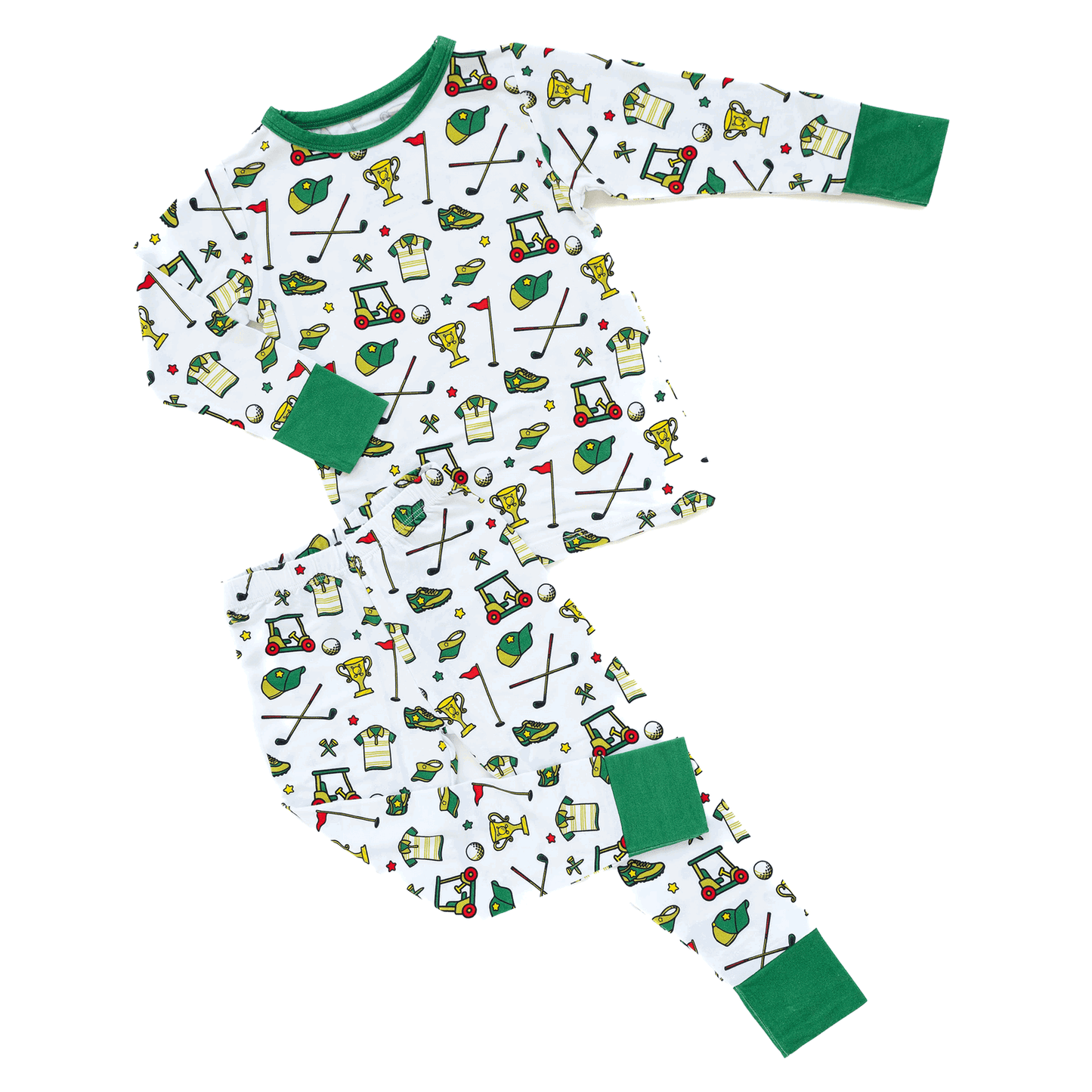 Golf Two-Piece Pajama Set Soft Bamboo Kids Sleepwear