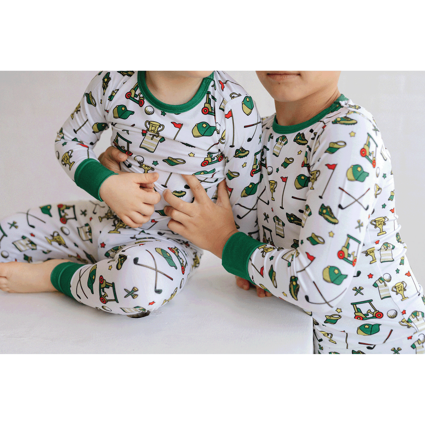 Golf Two-Piece Pajama Set Soft Bamboo Kids Sleepwear