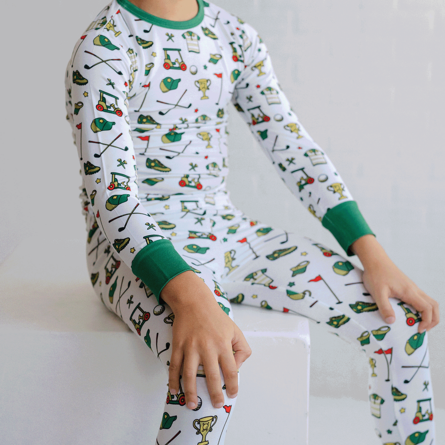 Golf Two-Piece Pajama Set Soft Bamboo Kids Sleepwear
