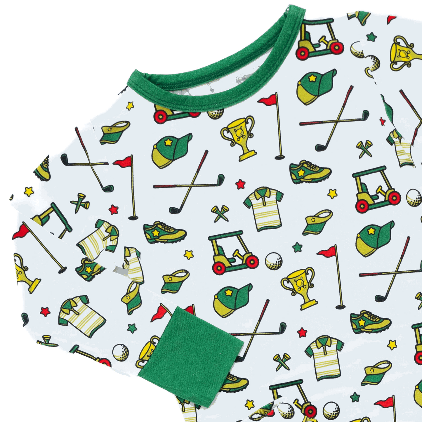 Golf Two-Piece Pajama Set Soft Bamboo Kids Sleepwear