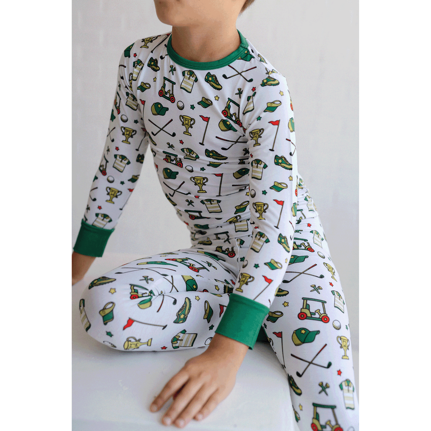 Golf Two-Piece Pajama Set Soft Bamboo Kids Sleepwear