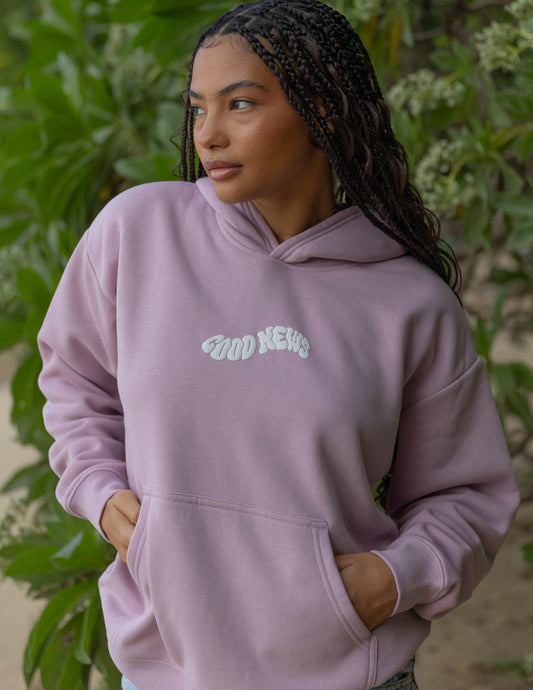 Pink Unisex Hoodie Good News Brand