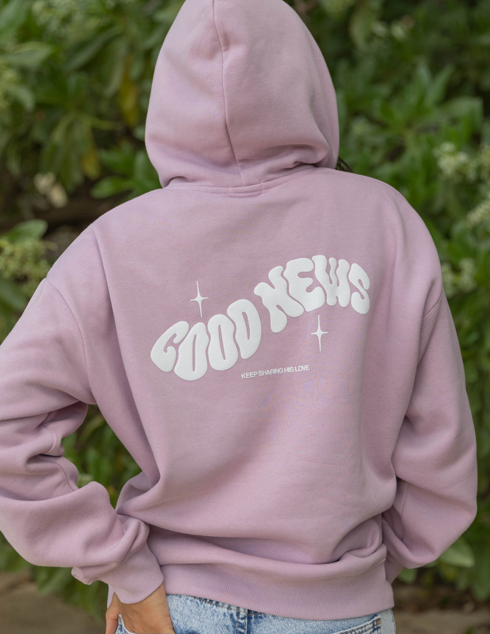 Pink Unisex Hoodie Good News Brand