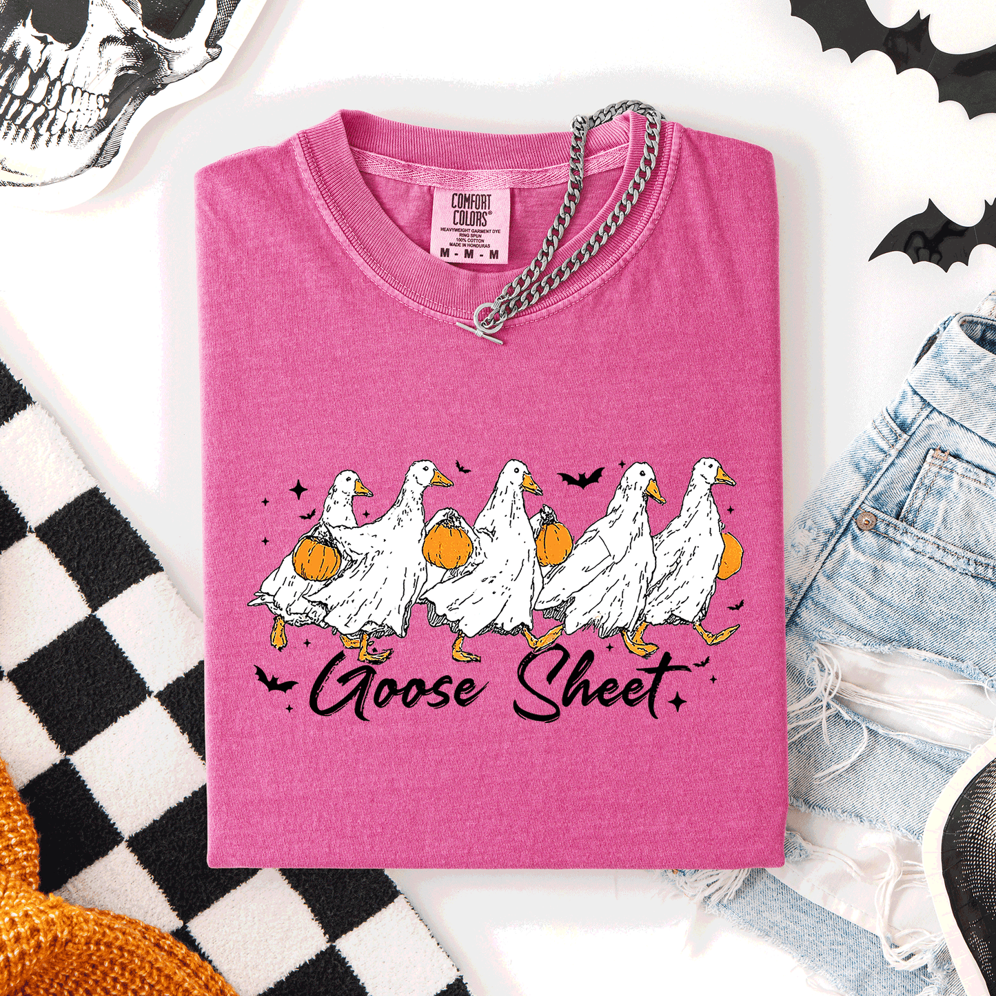 Halloween Cute Goose Sheet Comfort Colors T-Shirt Refinery Number One