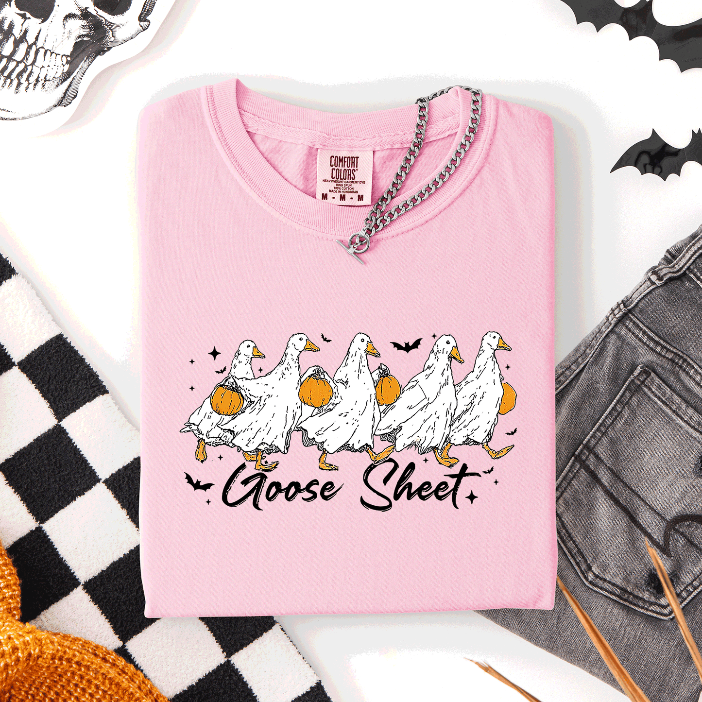 Halloween Cute Goose Sheet Comfort Colors T-Shirt Refinery Number One