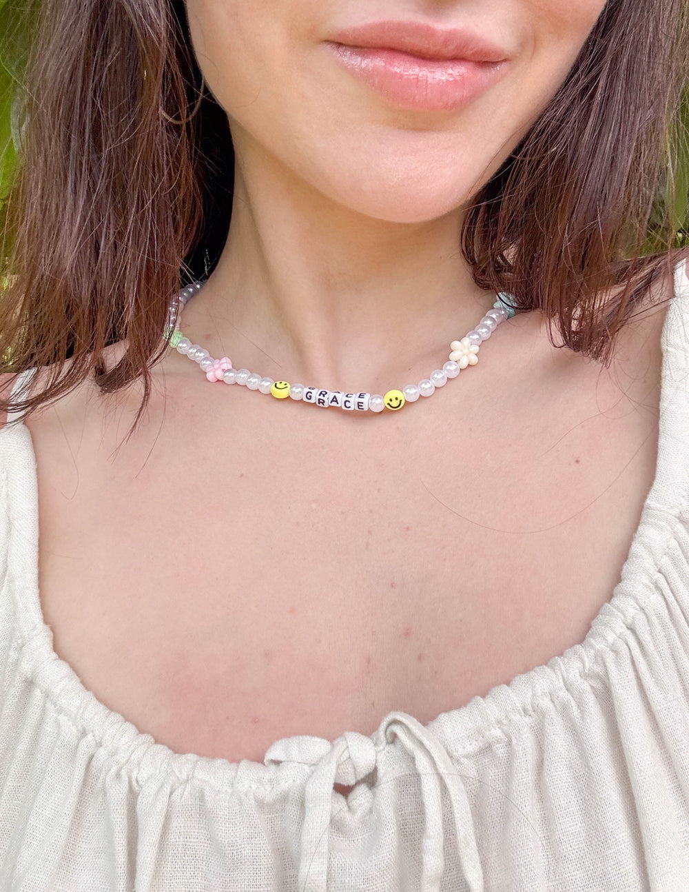 Grace Letter Necklace Personalized Jewelry Elevated Faith