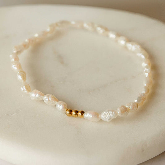 Grace Pearl Vintage Japanese Rice Pearl Bracelet Sela Designs