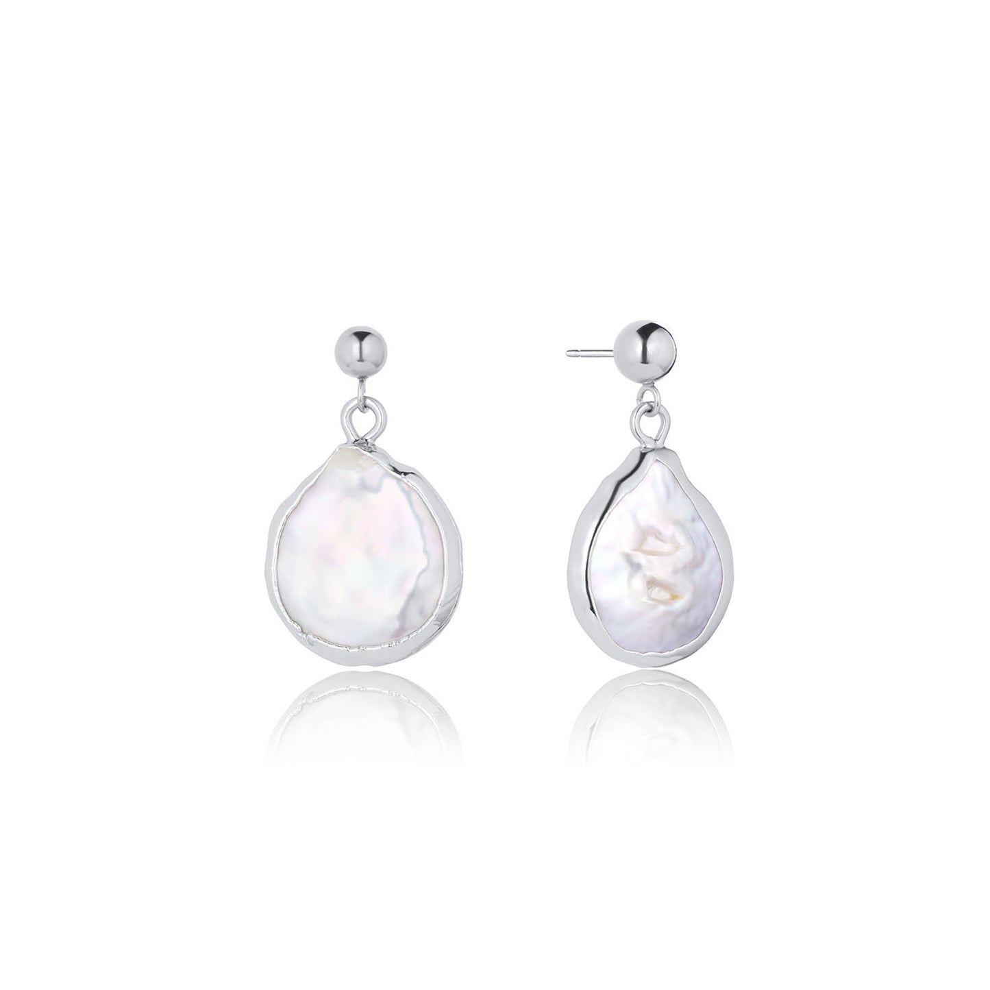 Gracie Freshwater Baroque Pearl Ball Stud Earrings 14k Gold Filled Sterling Silver