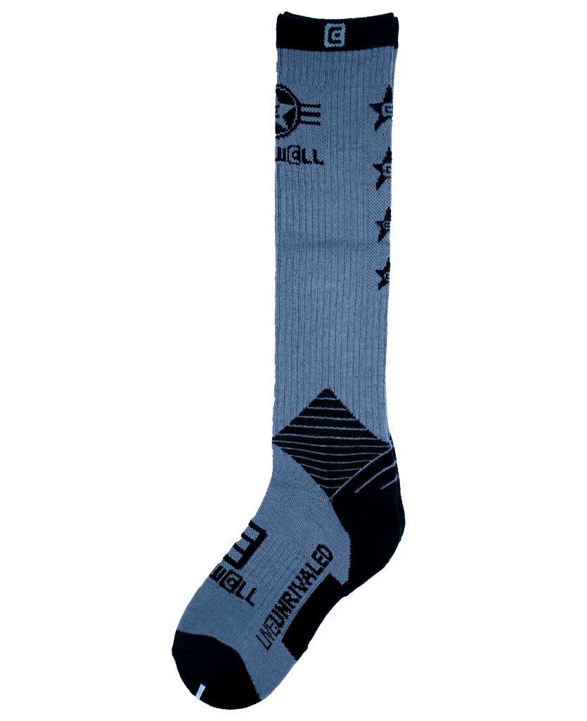 Gray Knee High Socks 100% Knitted Socks