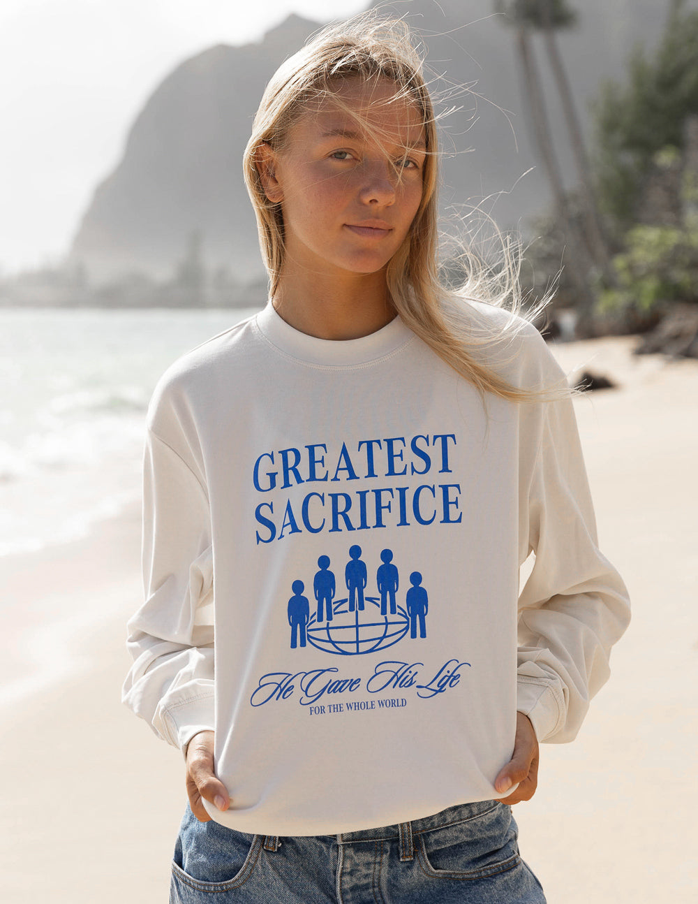 Greatest Sacrifice Nimbus Cloud Oversized Unisex Tee