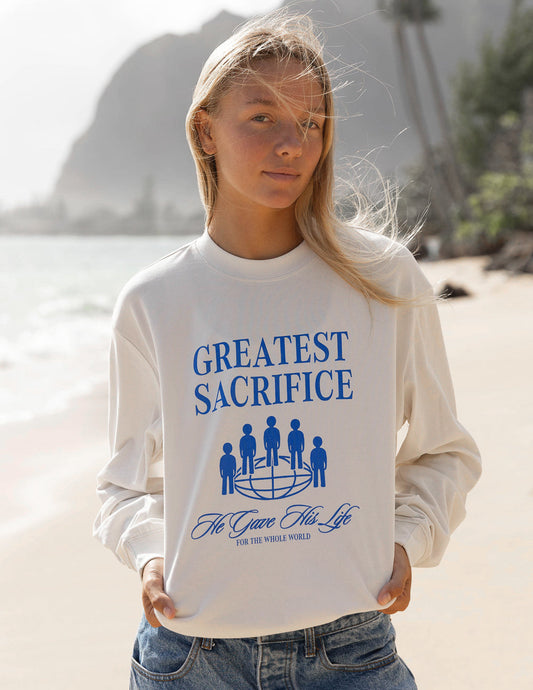 Greatest Sacrifice Nimbus Cloud Oversized Unisex Tee