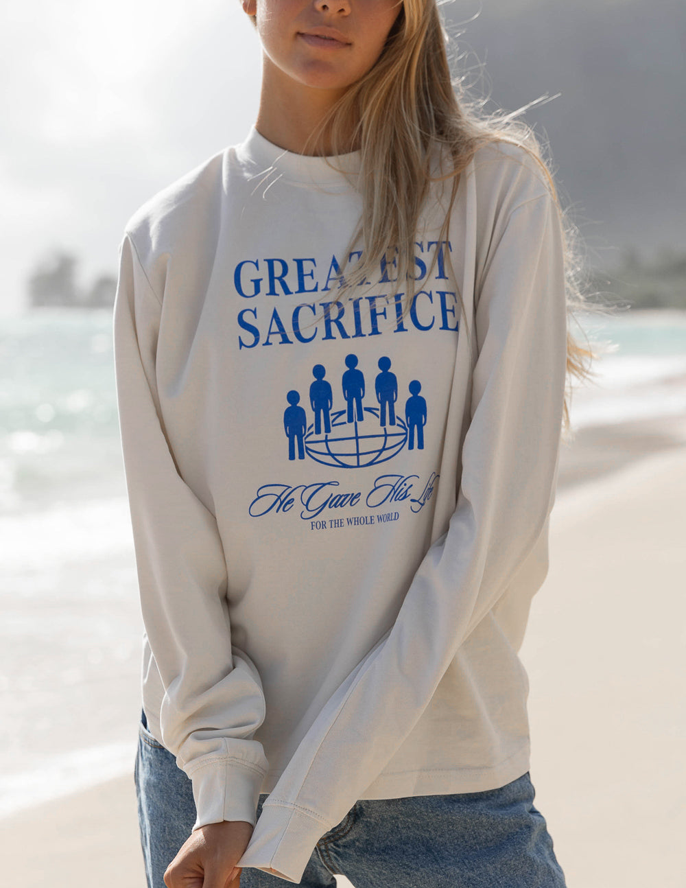 Greatest Sacrifice Nimbus Cloud Oversized Unisex Tee