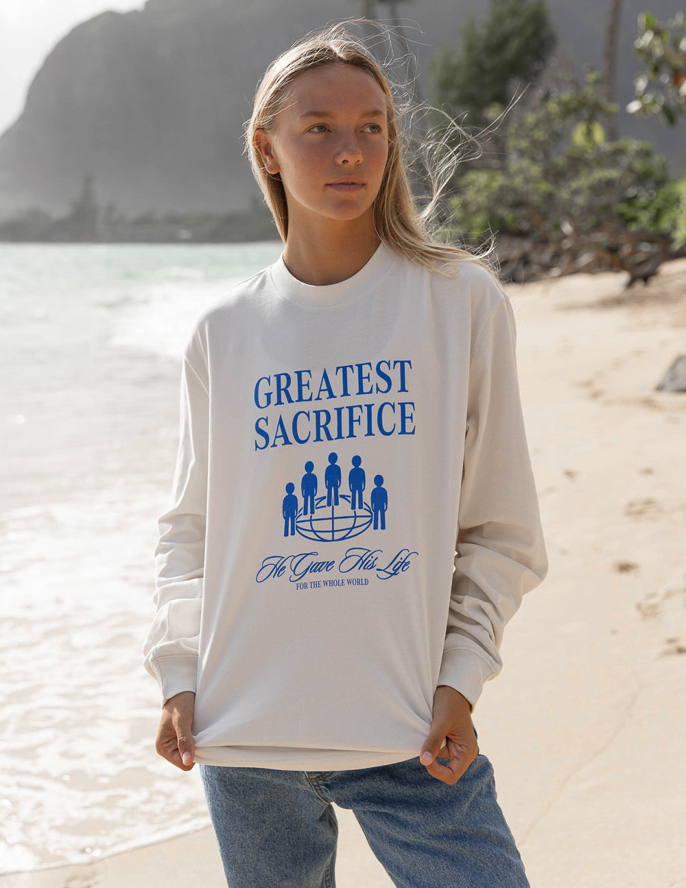 Greatest Sacrifice Nimbus Cloud Oversized Unisex Tee