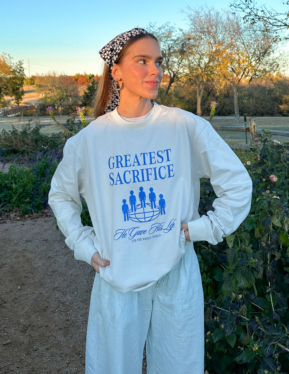 Greatest Sacrifice Nimbus Cloud Oversized Unisex Tee