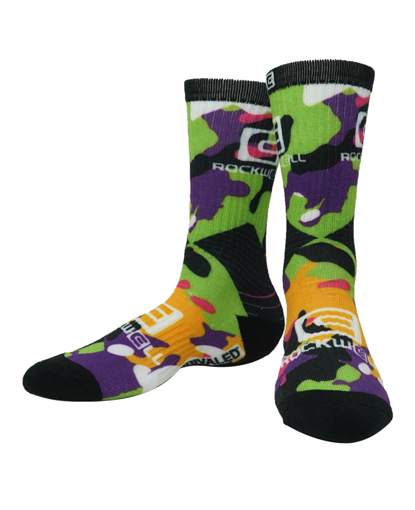Green Camo Crew Socks