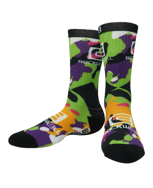 Green Camo Crew Socks
