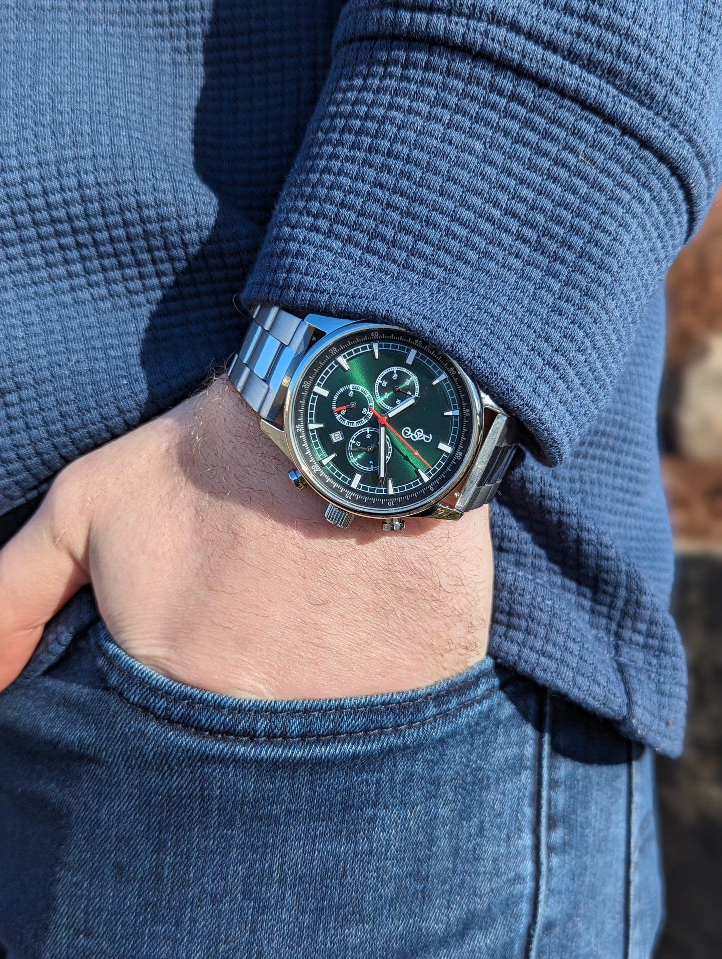 Green Silicone Sport Chronograph Watch The Beyond Boring Watch Company
