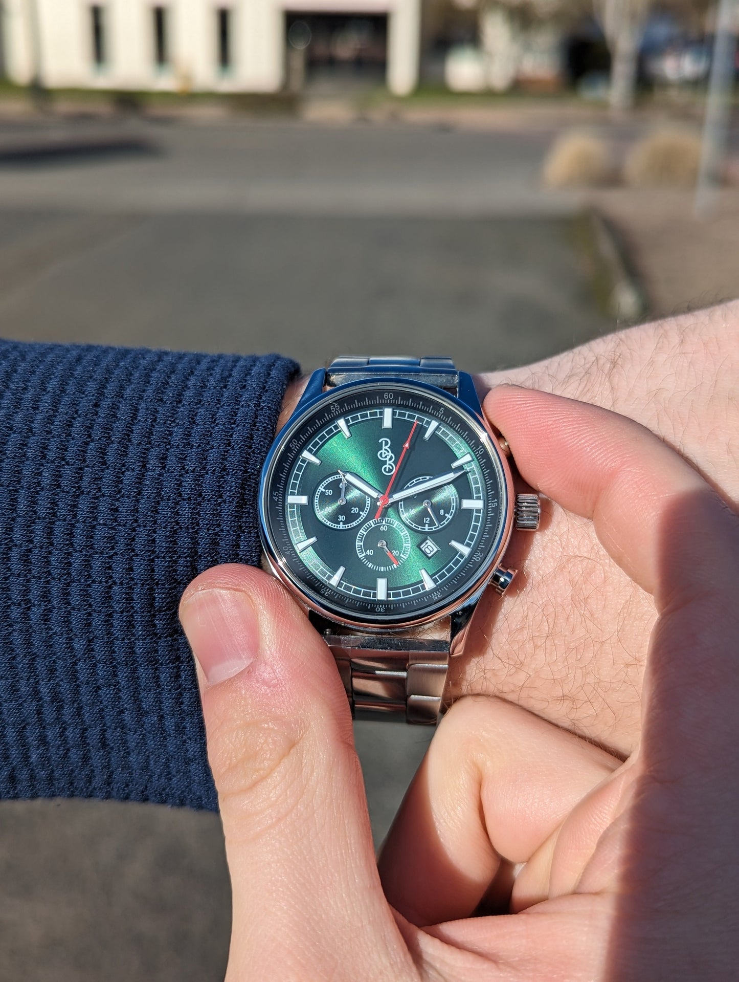 Green Silicone Sport Chronograph Watch The Beyond Boring Watch Company