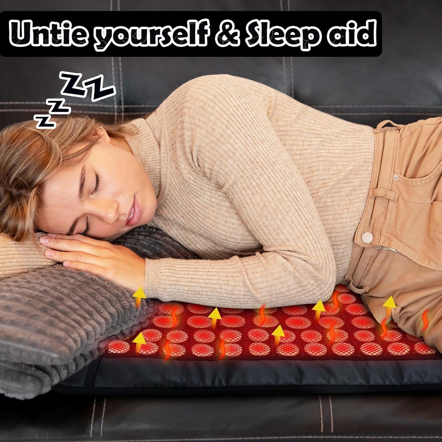 Far Infrared Natural Jade and Tourmaline Heating Pad 23.5' x 16'