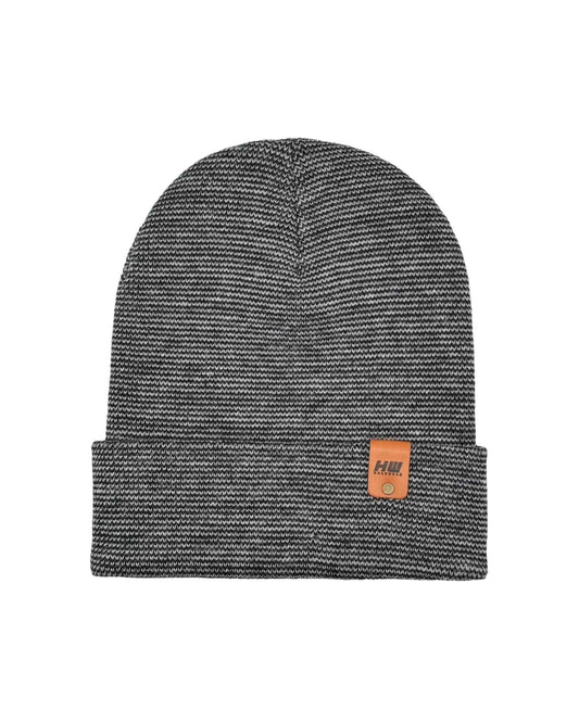 Classic Fusion Cuffed Beanie Black Gray Cuffed Beanie HAAKWEAR