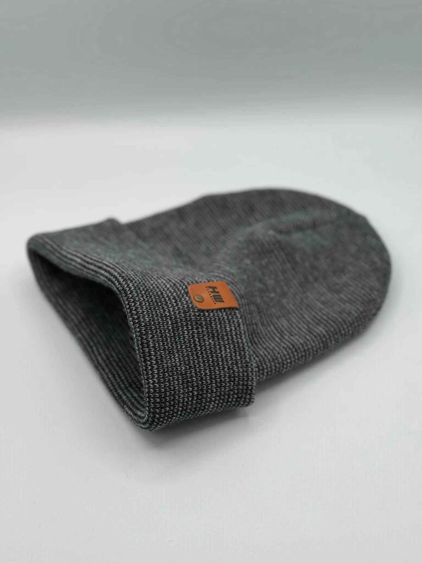 Classic Fusion Cuffed Beanie Black Gray Cuffed Beanie HAAKWEAR