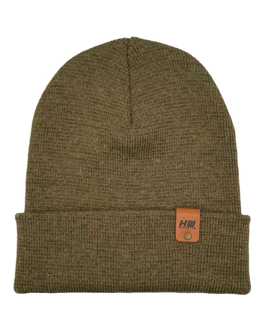 Classic Fusion Brown Green Cuffed Beanie HAAKWEAR