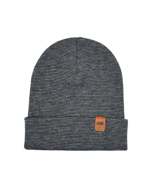 Cuffed Gray Denim Classic Fusion Beanie Men Women Teens HAAKWEAR