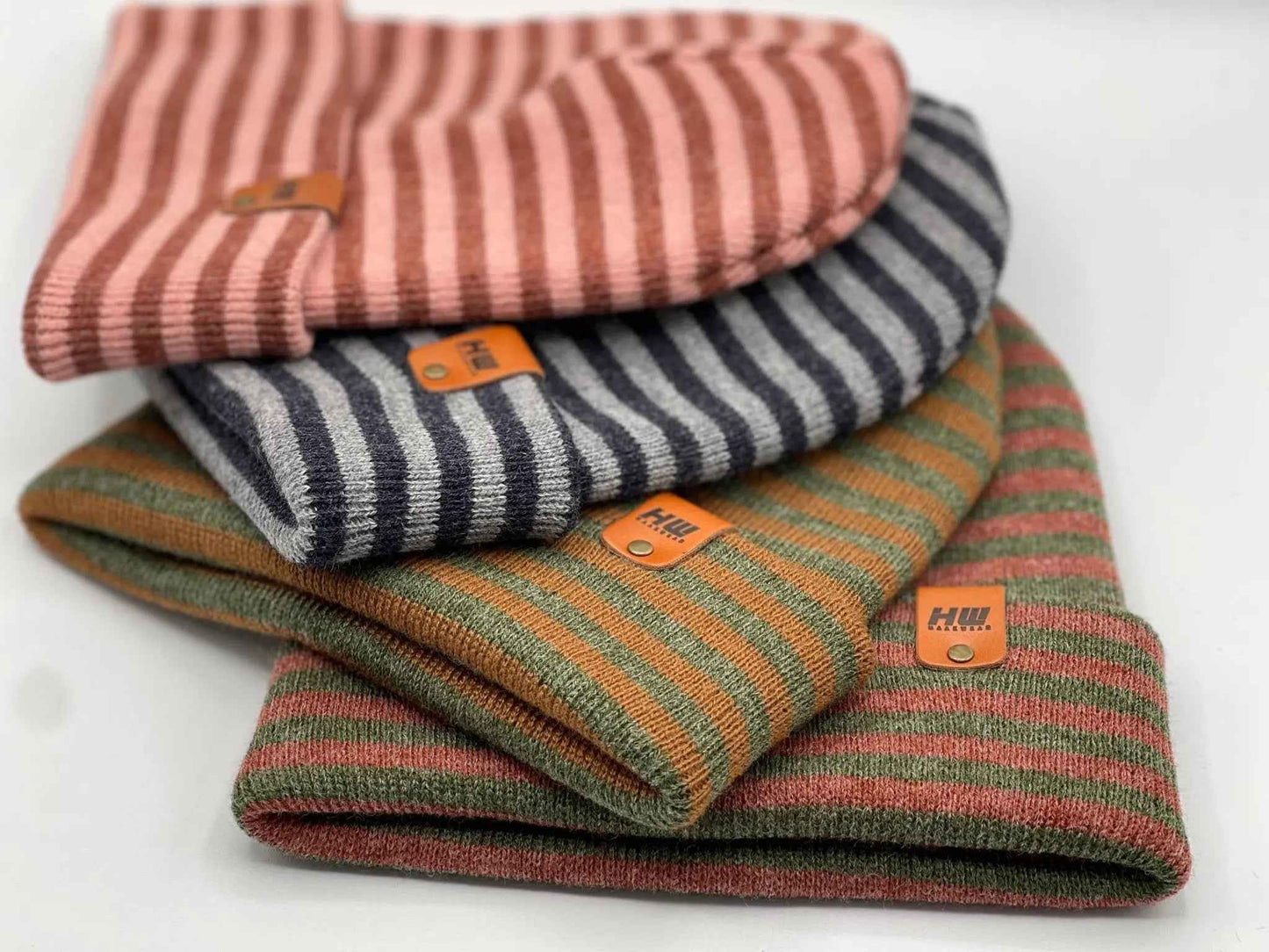 Classic Burgundy Pink Cuffed Beanie Hat HAAKWEAR