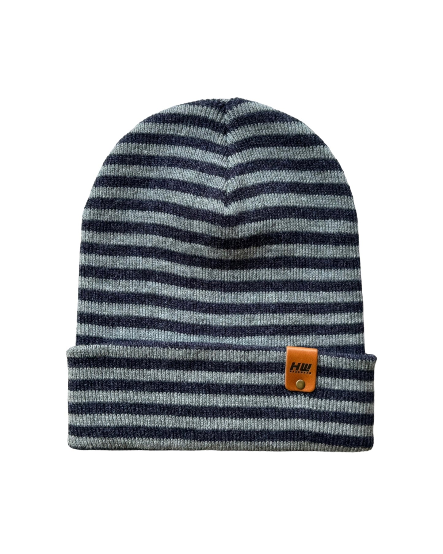 Classic RORO Cuffed Beanie Gray Denim Made in USA HAAKWEAR