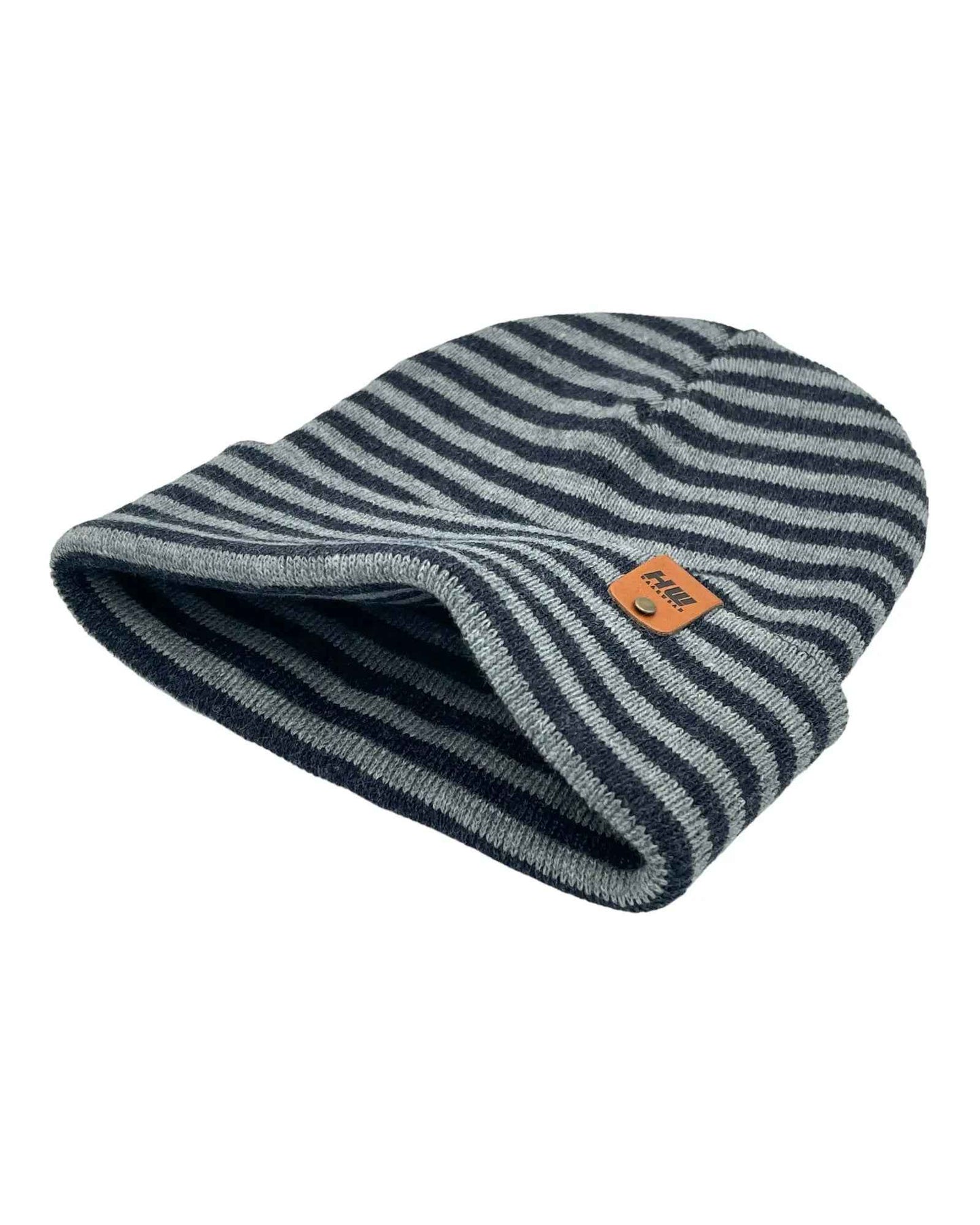 Classic RORO Cuffed Beanie Gray Denim Made in USA HAAKWEAR